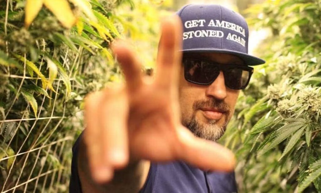 B-Real with cannabis plants